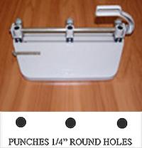 Round (ADJUSTABLE) 1/4" 3-HOLE PUNCH WITH 1 FREE PEGBAR