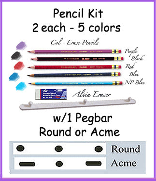 *Pencil Kit w/ Pegbar & Eraser