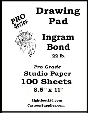 Ingram Bond 22 lb. Pro Grade Drawing Pad..... 8.5 x 11 – LightfootLtd